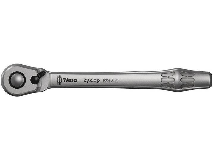 Ratsche WERA 8004 A Zyklop 44652 , silber (silberfarben), B:5cm H:2,5cm L:21,4cm, Stahl, Schraubenschlüssel, Ratsche