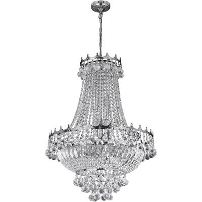 SEARCHLIGHT Kronleuchter "Hängeleuchte Versailles, 9-flammig", silber (chrom), 9, Ø 55cm H: 74cm, 1 Stk., Leuchten, Glamourös, Kronleuchter