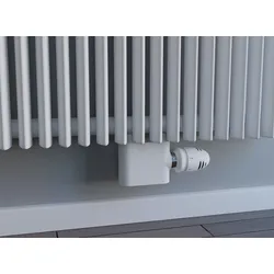 XIMAX Design Mittenanschlussgarnitur Typ H, in Weiss - Einrohr - Durchgangsvariante