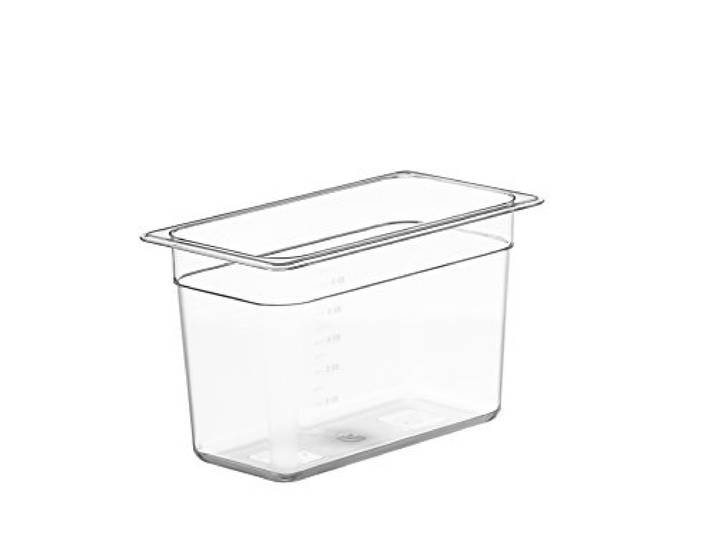 LIPAVI C5 Sous-Vide Behälter - 6,6 Liter, 32,3 x 17,2 x H:20,3 cm. Starkes, durchsichtiges Polycarbonat. Passende Deckel für Anova, Wancle und weitere Marken Wird separat verkauft. Passt L5