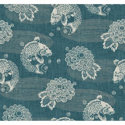 Seabrook Designs Alder Koi Unpasted Wallpaper