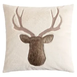 MAGMA Kissenbezug Woodie Hirsch 45 x cm Polyester Weiß