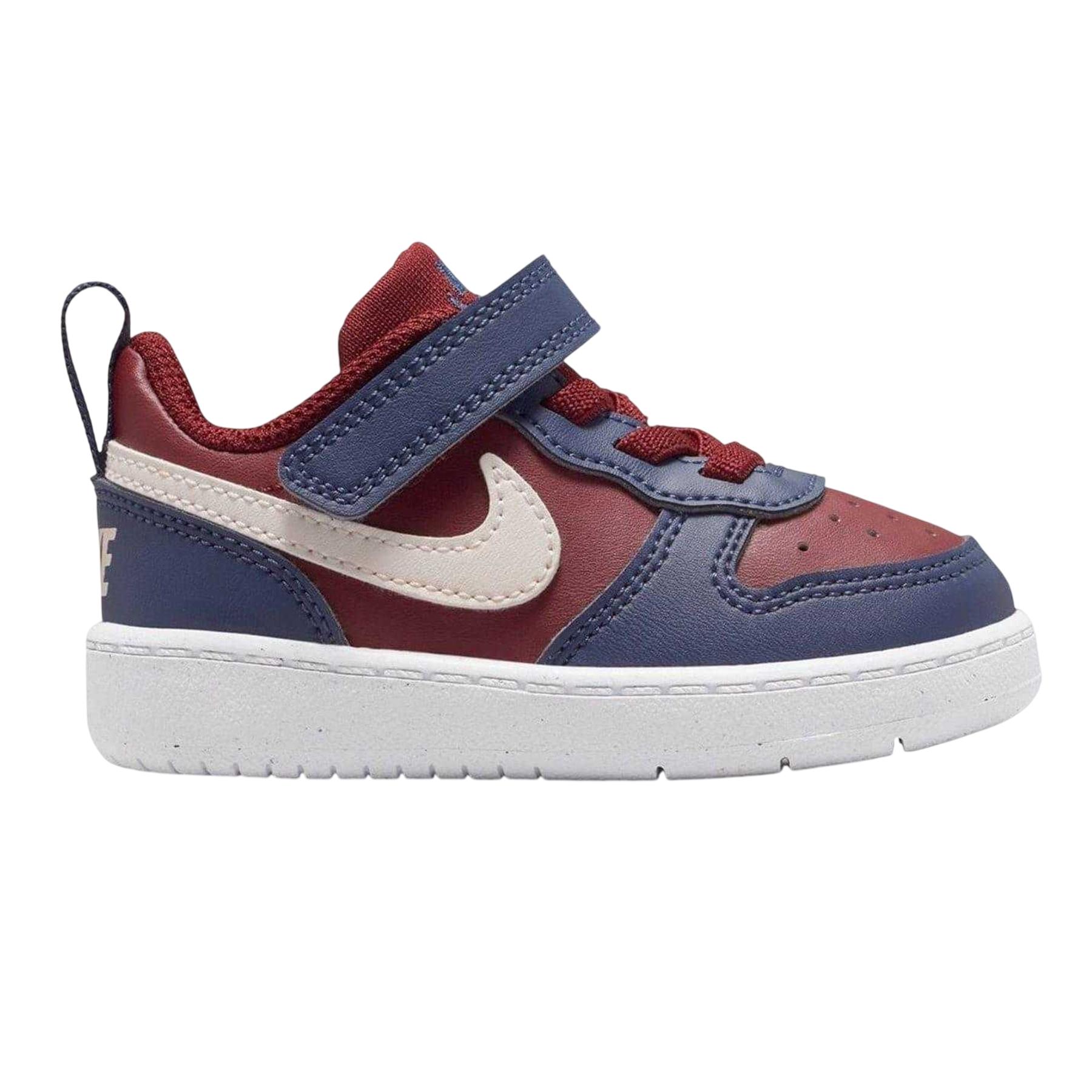 Nike - "Court Borough" Sneaker für Kinder, Leder (Rot/Marine)