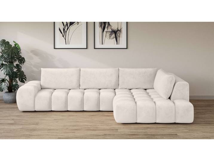 Ecksofa, Polyester, Beige, 296×176,5×89 cm, Ottomane Rechts, Modern, Inosign