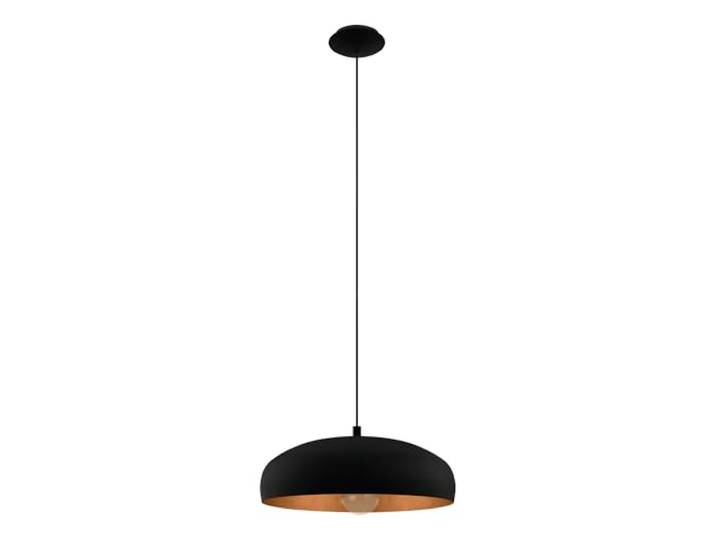 Eglo Suspension Mogano 1\, lampe suspendue vintage 1 flamme\, style industriel\, lampe en acier noir et cuivre\, lampe de salle à manger\, lampe de salon suspendue avec douille E27
