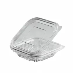 VEPATIM 250x Rechteckbecher klar mit Deckel 125 ml (PET)