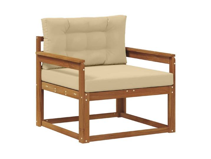 vidaXL Sofaelement Outdoor Mittelsofa Natur (1 St)