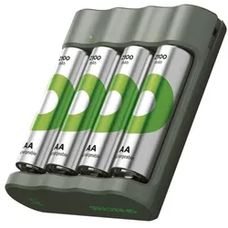 GP Batteries USB-Ladegerät »GP B421« inkl. 4 Akkus Mignon AA 2100 mAh