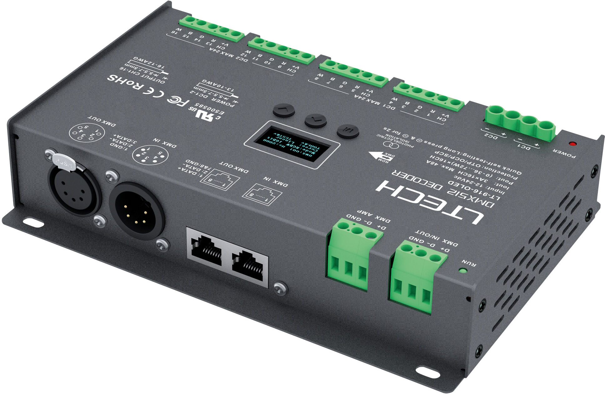 Ltech Dmx Led-Treiber 16x 3a
