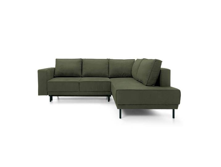 ECKSOFA Rodario Olivgrün Velours