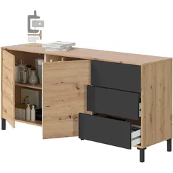 CaliCosy, Kommode + Sideboard, Sideboard (154 x 41 x 74 cm)