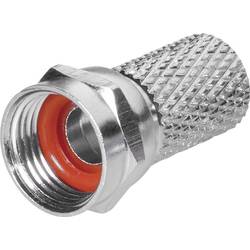TRU COMPONENTS TC-2520042 F-Stecker Mit Gummidichtung Anschlüsse: F-Stecker Kabel-Durchmesser: 6.8 mm 100 St.