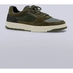engbers Herren Ledersneaker sportiv Grün regular uni - 43