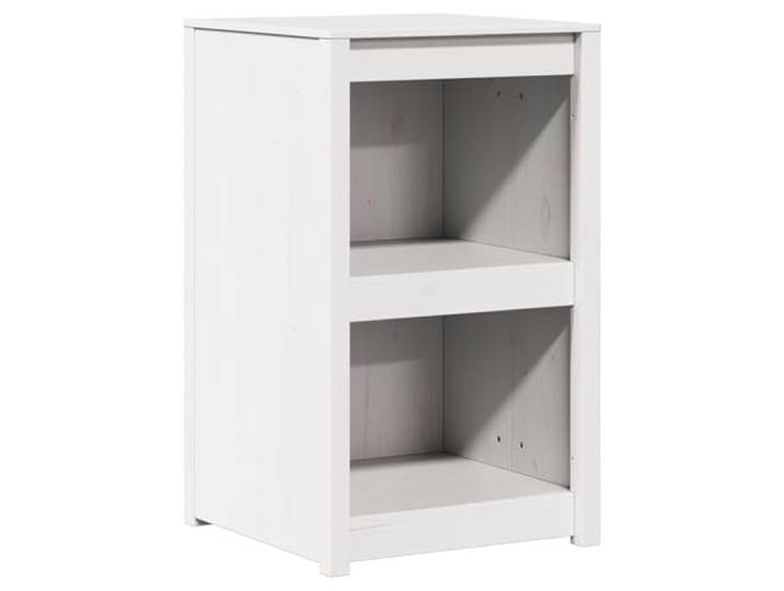 Favemtsl Küchenschrank MEPPEL Kiefernholz Massiv Weiß 55x55x92 cm Kompakter Beistellschrank aus massivem Kiefernholz mit 2 Einlegeböden für Küche und Esszimmer.