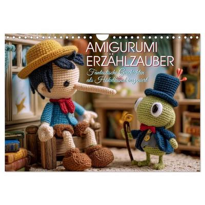 Amigurumi Erzählzauber. Fantastische Geschichten als Häkelkunst inszeniert (Wandkalender 2026 DIN A4 quer), CALVENDO Monatskalender
