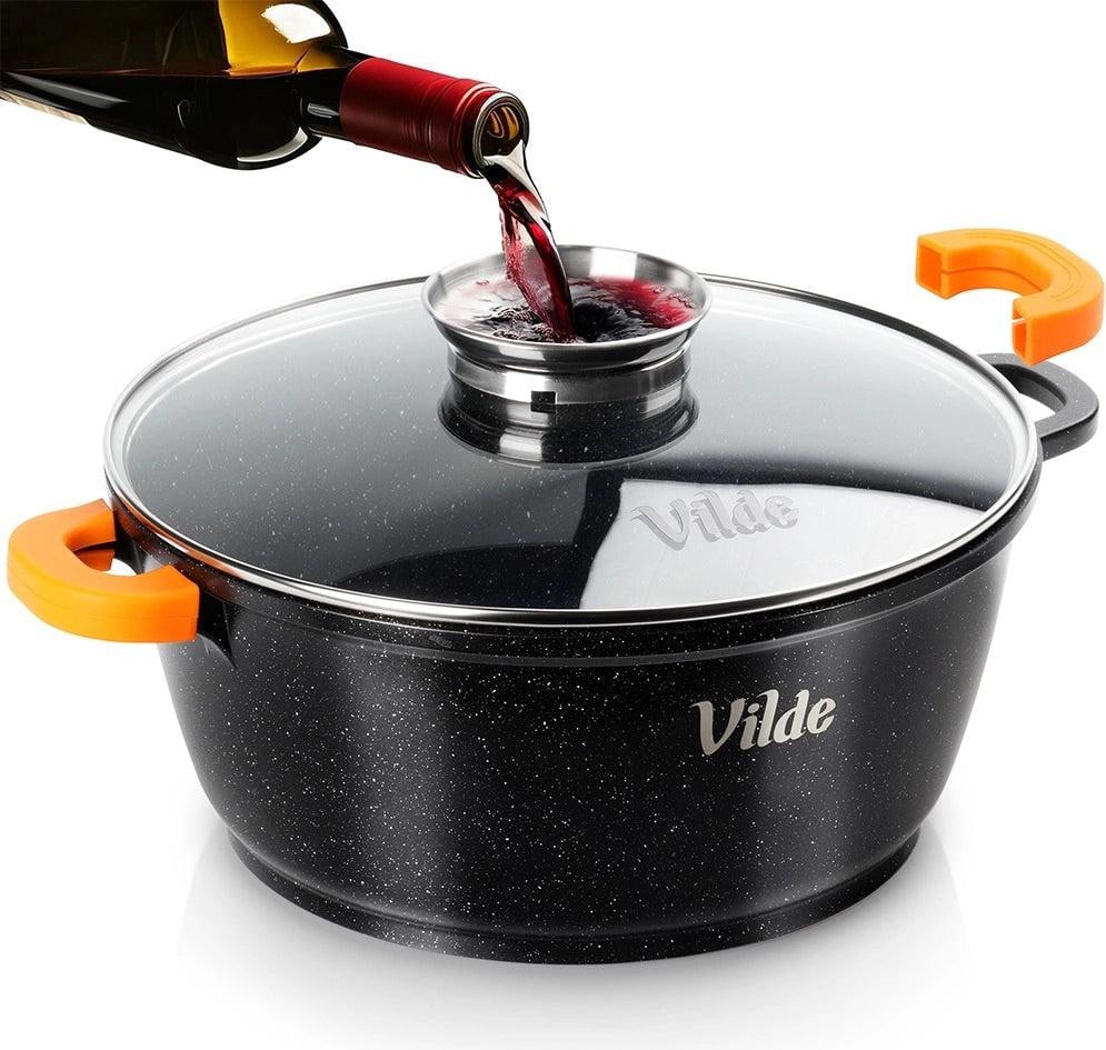 Northix Pan met glazen deksel, 28 cm, inhoud 5,8 liter