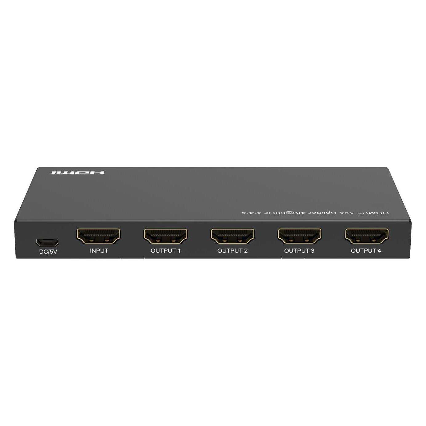 MicroConnect 4K@60Hz HDMI Splitter 1x4 (MC-HDMISPLITTER0104-4K)