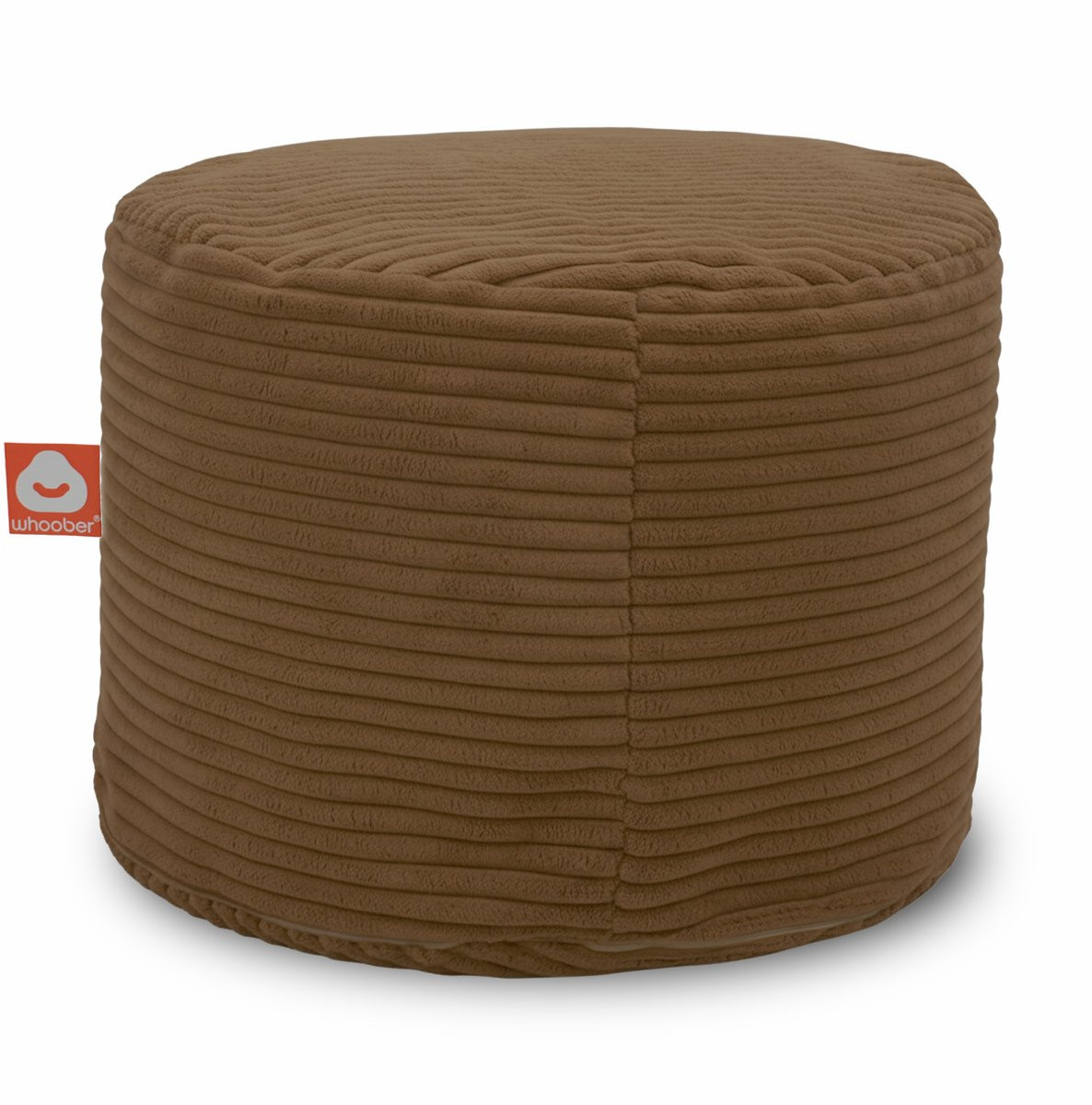 Whoober Rhodos Poef Zitzak - Taupe - Ribfluweel