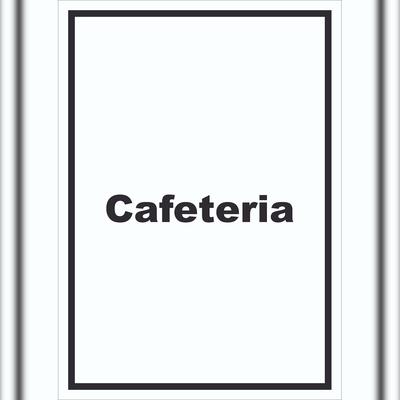 HB-Druck Cafeteria Schild mit Text Restaurant mit Selbstbedienung hochkant A1 (594x841mm)