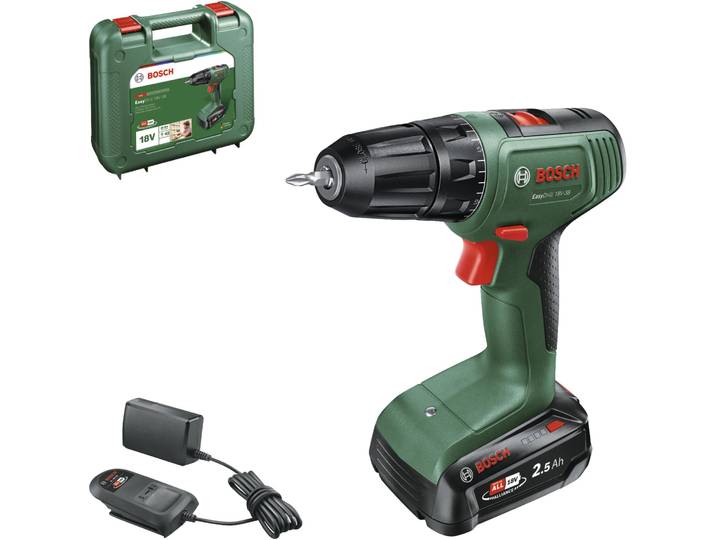 Bosch EasyDrill 18V-38 0615A5008K Perceuse-visseuse sans fil 18 V 2.5 Ah Li-Ion incl. batterie incl