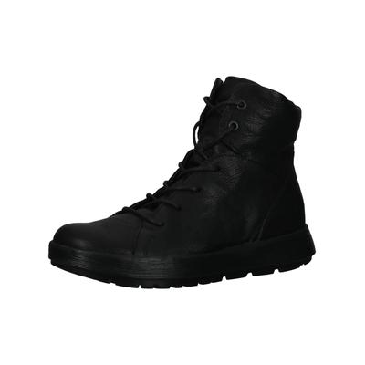 Schnürstiefelette THINK "Think Stiefelette Glattleder", Damen, Gr. 39, schwarz, Glattleder, Schuhe Schnürstiefelette