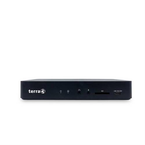 Terra USB-C Dockingstation Dockingstation 810 inkl. Ladefunktion, USB-C Power Delivery, integrierter Kartenleser, inkl. Kensington-Schloss