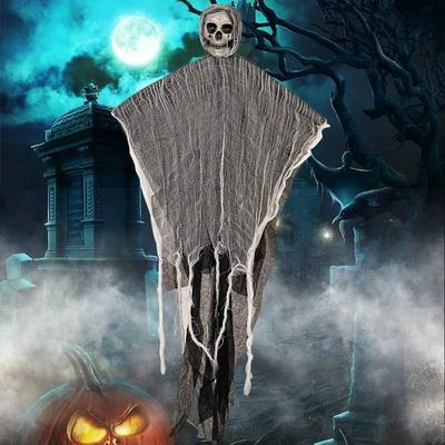 Uplift Essentials Halloween Hanging Skull Ghost Ornament Halloween Hanging Skull Ghost Ornament