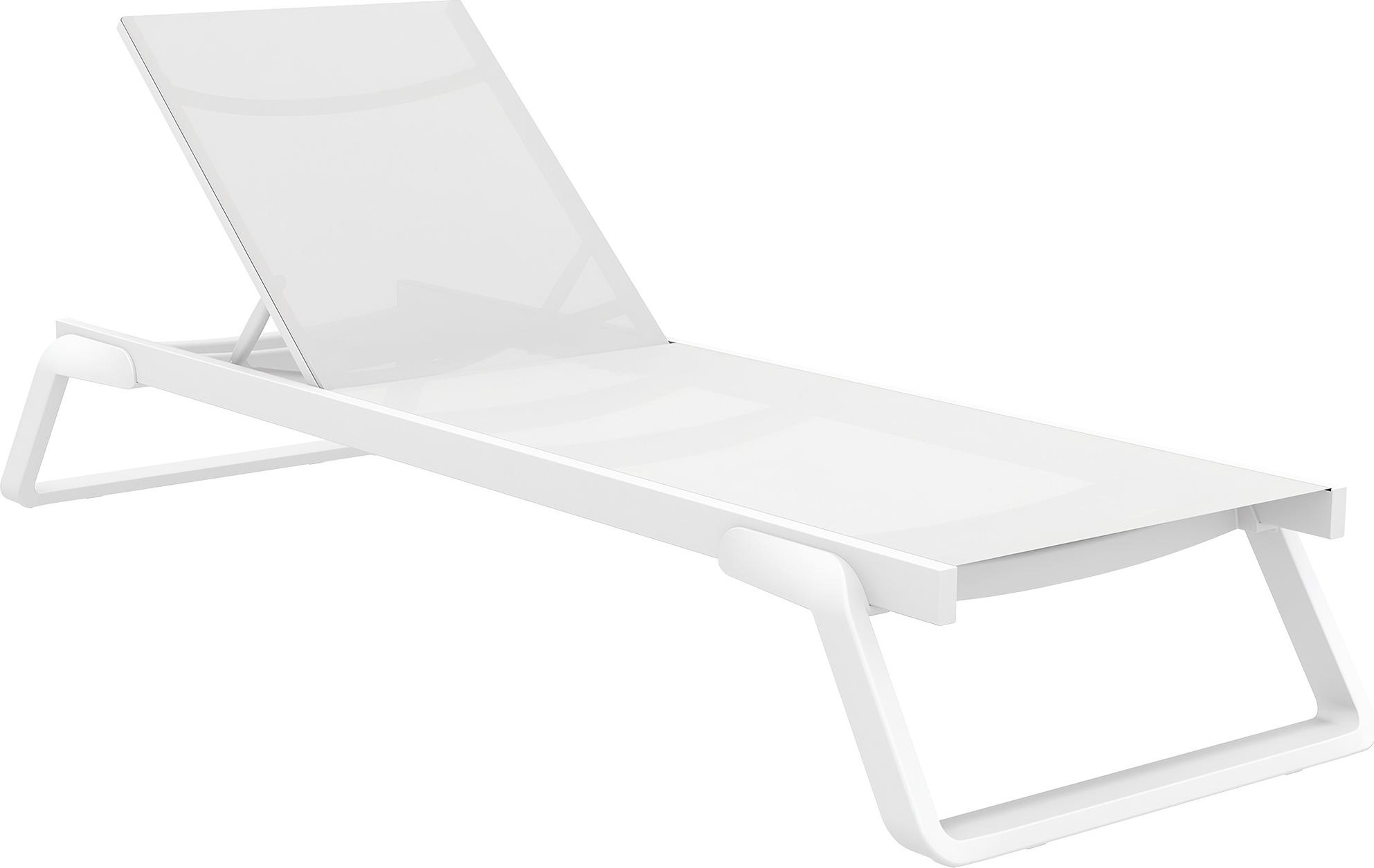 CLP Sonnenliege Tropic. Elegante Liege für Garten, Terrasse & Pool | Farbe weiß
