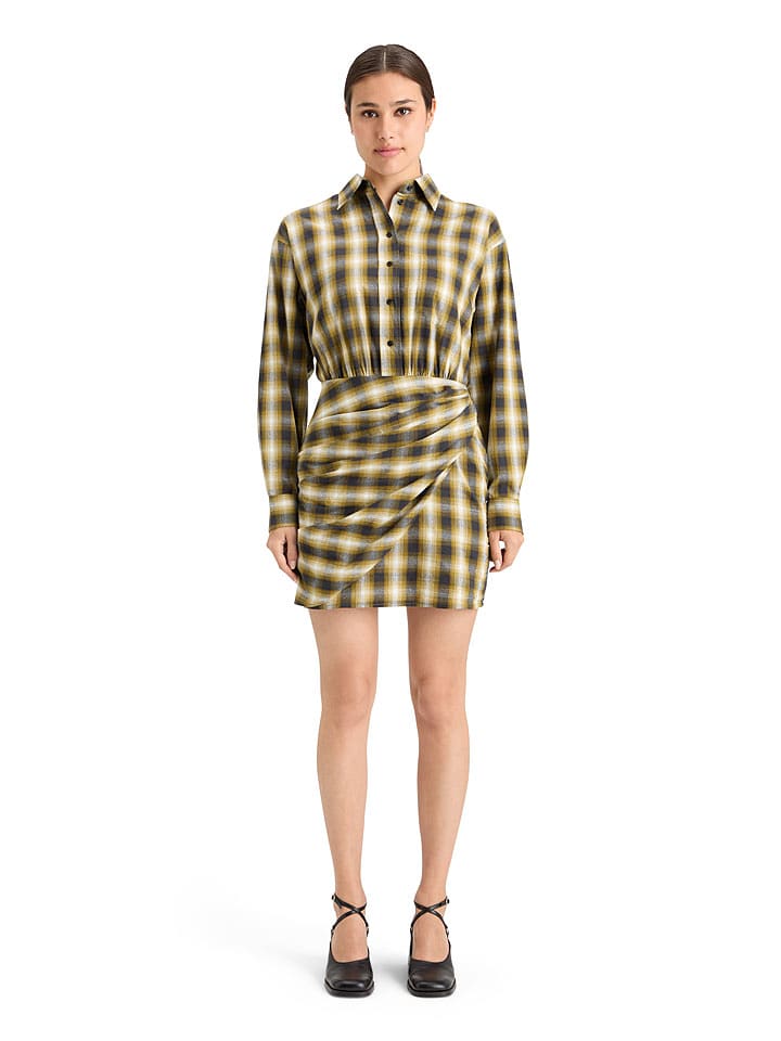 Scotch & Soda Kleid in Schwarz/ Gelb - 36