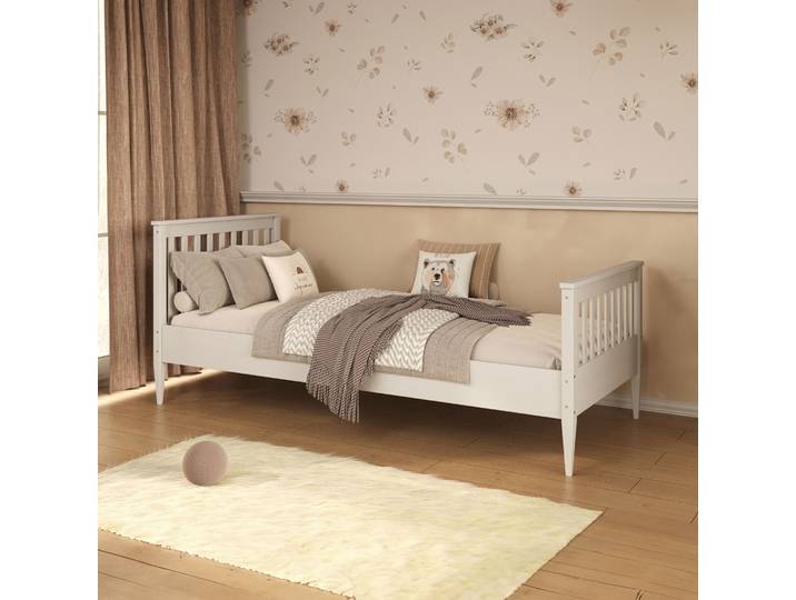 Lit 90x200 Sommier Inclus Ignas Blanc