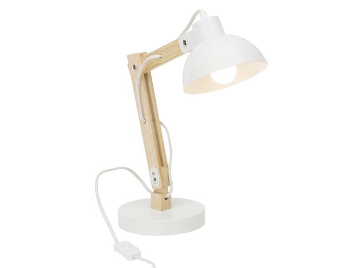 Brilliant Tischleuchte, Weiss, Metall, Holz, 16x32x41.5 cm, Schnurschalter, LED-Leuchtmittel austauschbar, Lampen & Leuchten, Innenbeleuchtung, Tischlampen, Tischlampen