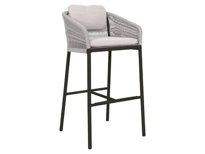 Stern Barsessel Jella Aluminium anthrazit Kordel Stone Kissenset