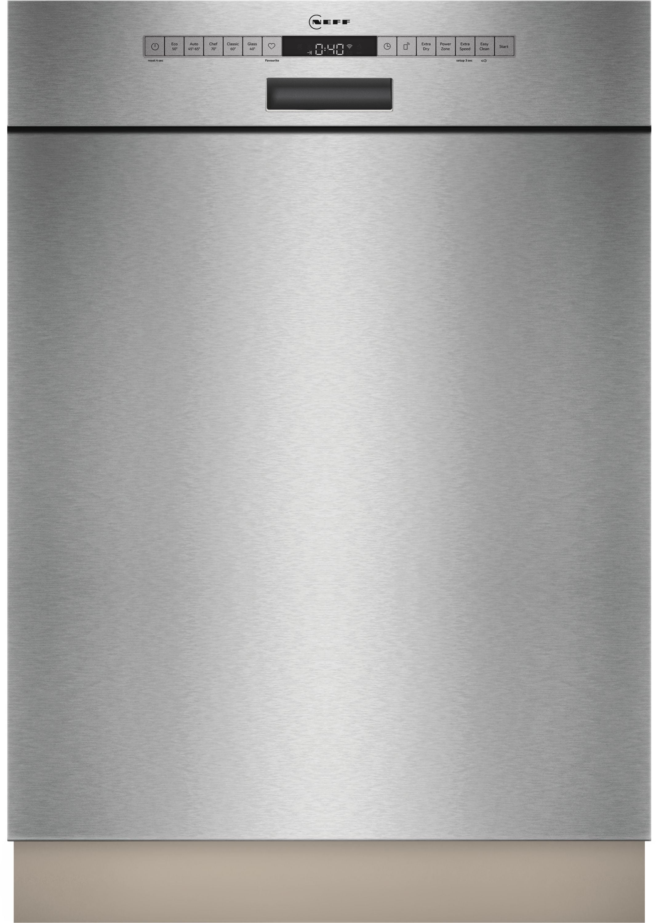 Neff N50 S125ECS15E 60 cm Geschirrspüler Unterbau Sehr leise 14 Maßgedecke aquaStop Funktion Wärmetauscher (Edelstahl)