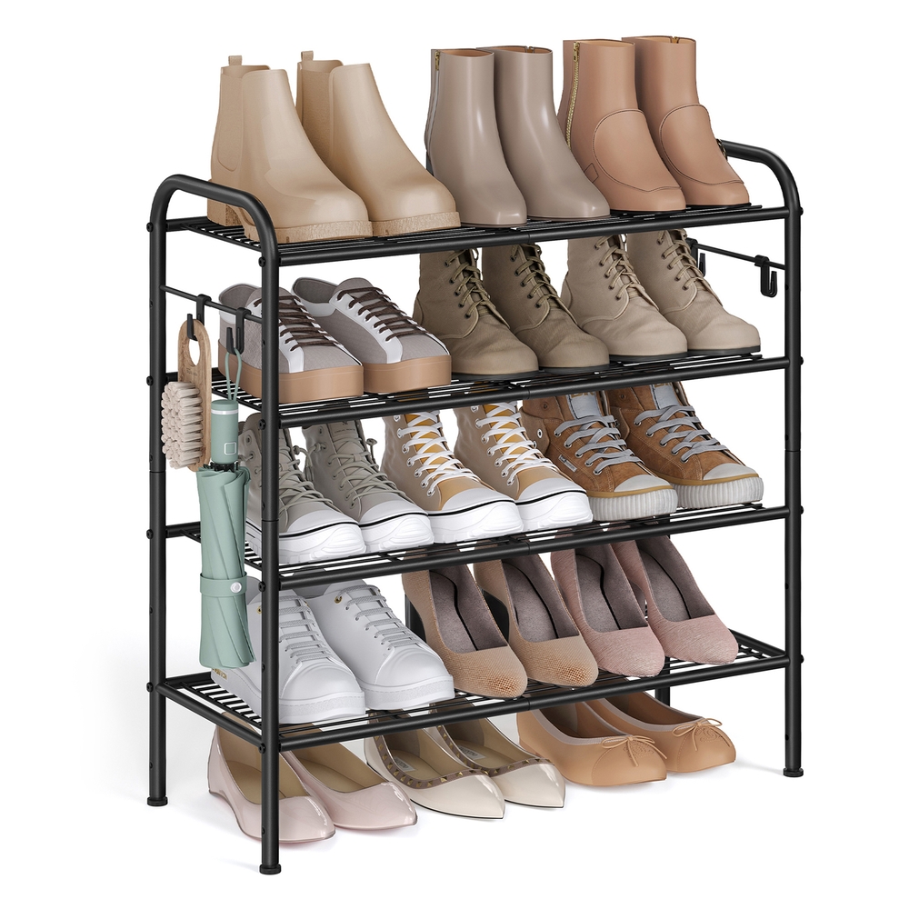 SONGMICS Schuhregal mit 4 Gitterablagen für 16 Paar Schuhe LMR069B01
