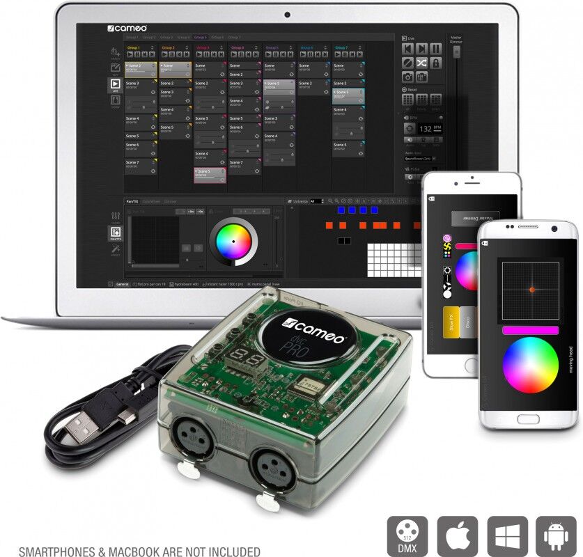 Cameo Dvc Pro - 1024-Kanal Usb Zu Dmx-Interface Mit Wifi-Access Und Steuer