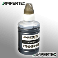 Ampertec Kompatible Tinte ersetzt Brother BT6000BK schwarz