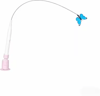 Inspire Picks BOOTEELY Flying Butterfly Cat Toy With Suction Cup And Steel Wire Wand pink