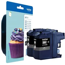 Brother LC-123 (LC123BKBP2) - Tintenpatrone, black (schwarz) 2stk