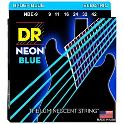 DR Strings Neon Blue Electric NBE-9 Lite .009-.042 - Saiten E-Gitarre