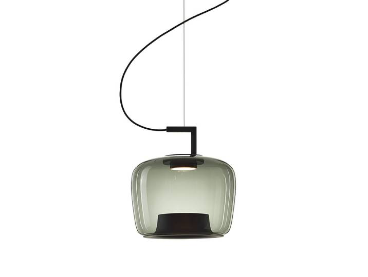 BROKIS lampe à suspension DOUBLE MEDIUM PENDANT (avec variateur - verre et métal)