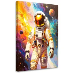 LEINWANDBILD Astronaut Weltraum Planeten 60x90cm