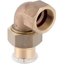 Geberit, Rohrverbindungstechnik, Mapress Kupfer Übergangs-Winkelverschraubung 90° mit Innengewinde, DN 50 (Winkelverbindung)