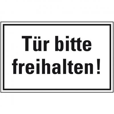 Aufkleber I Türhinweisschild Tür bitte freihalten!, Folie, selbstklebend, 150x100mm