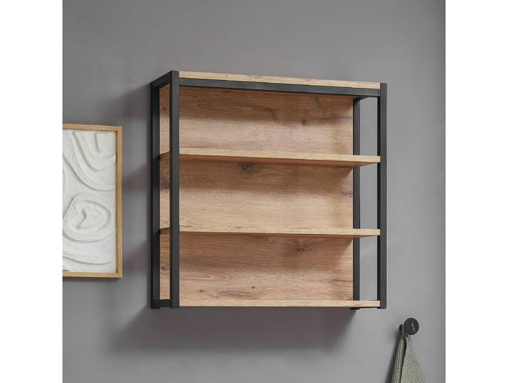 Hängeregal 60 x 61 x 20cm Holz/Braun
