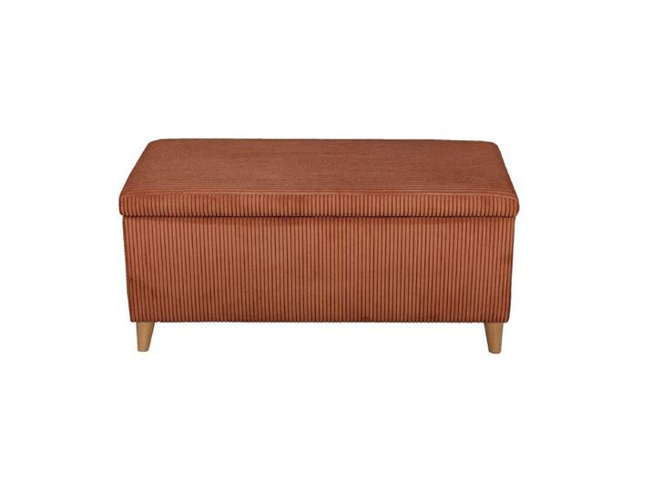 Banc coffre JAPP velours côtelé terracota