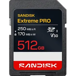 SANDISK EXTREME® PLUS SD UHS-I-KARTE, Speicherkarte, 512 GB, 250 MB/s