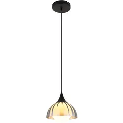 Hängeleuchte Pendellampe Hängelampe Wohnzimmerleuchte Glaskugel rauch H 120 cm
