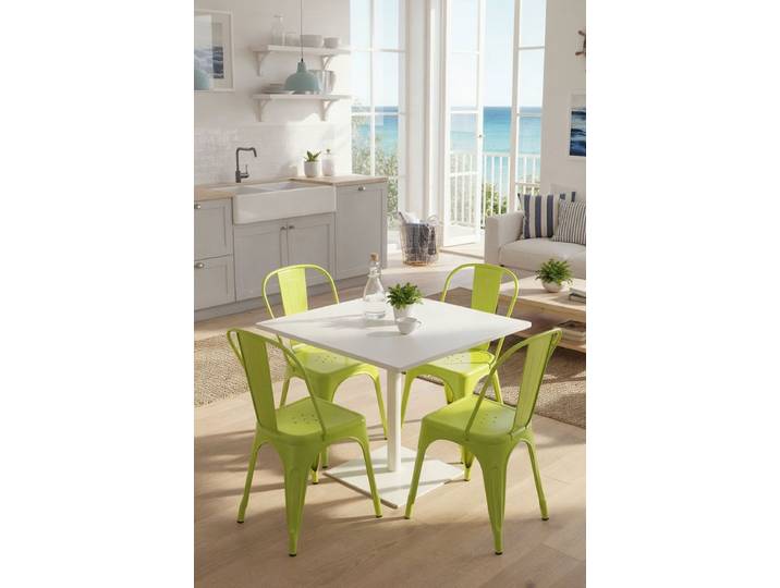 4er Set Torix Stühle - Flore verte
