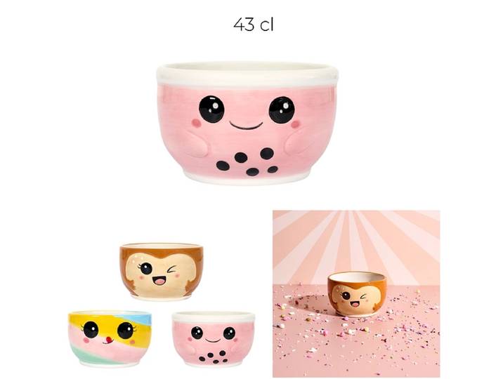 Schüssel KAWAII Keramik mehrfarbig