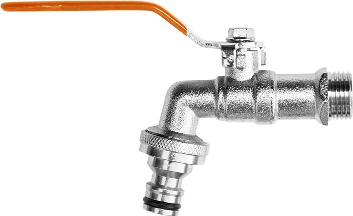 Messing Tuinkraan Kogelkraan 3/4 inch met Nipl